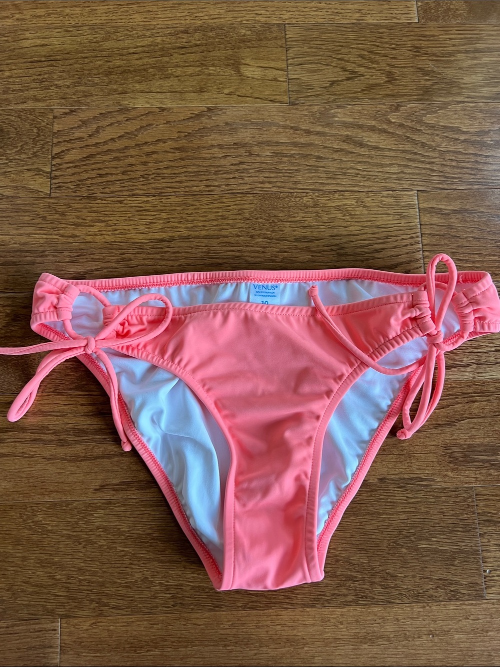 VENUS Neon Coral Side Tie Bikini Bottom